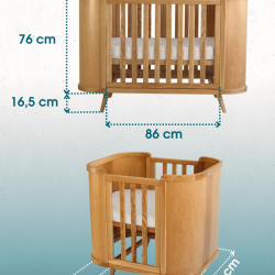 Gultiņa-transformers Boho Slim ar kustīgu sienu White